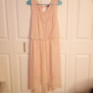 Lace High-Low Dress, Pale Pink, Plus Size, New. (2 for $30)